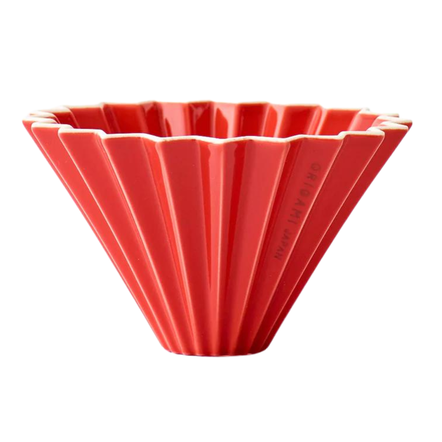 ceramic origami filter coffee dripper red