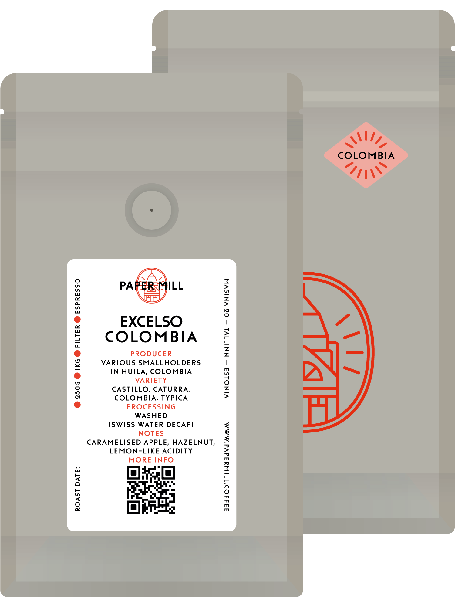 DECAF Excelso COLOMBIA ESPRESSO & FILTER
