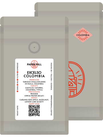 DECAF Excelso COLOMBIA ESPRESSO & FILTER