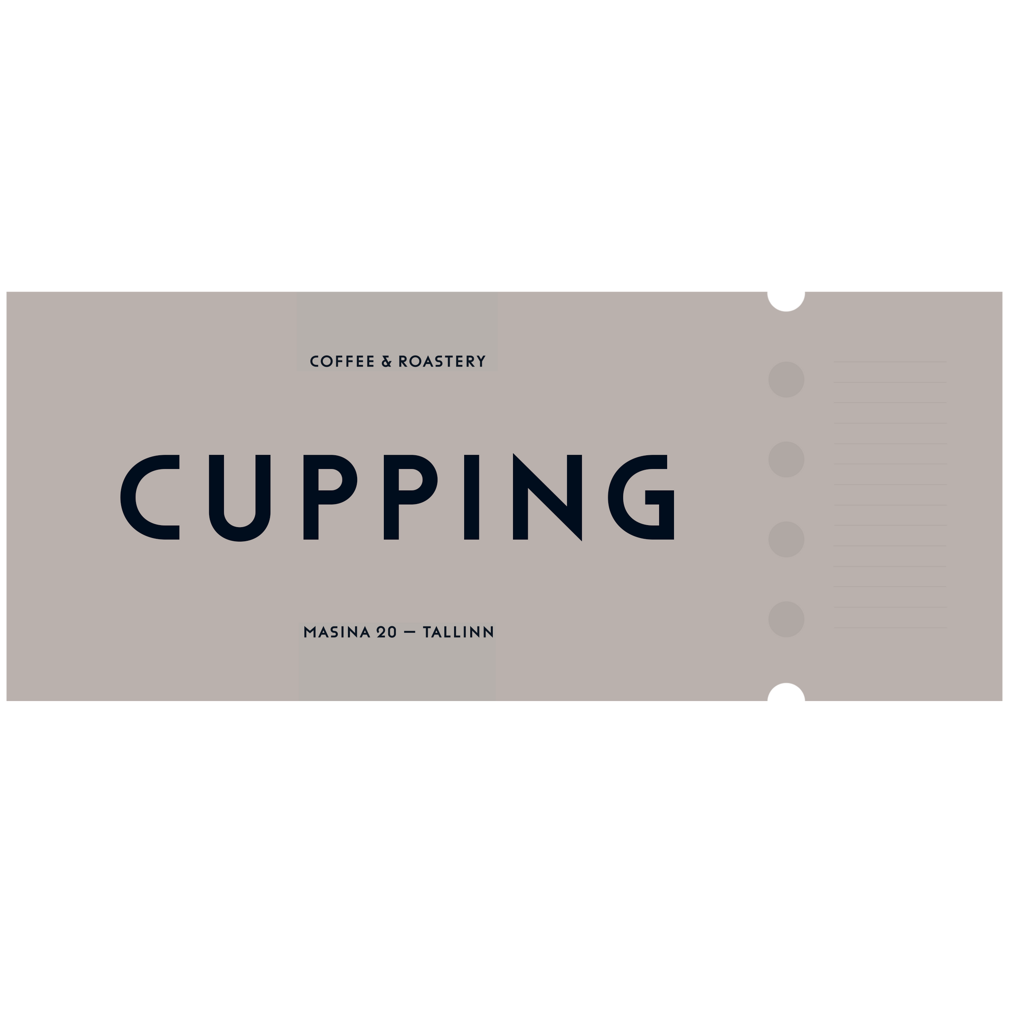 WORKSHOP TICKETS - CUPPING & COFFEE TASTING